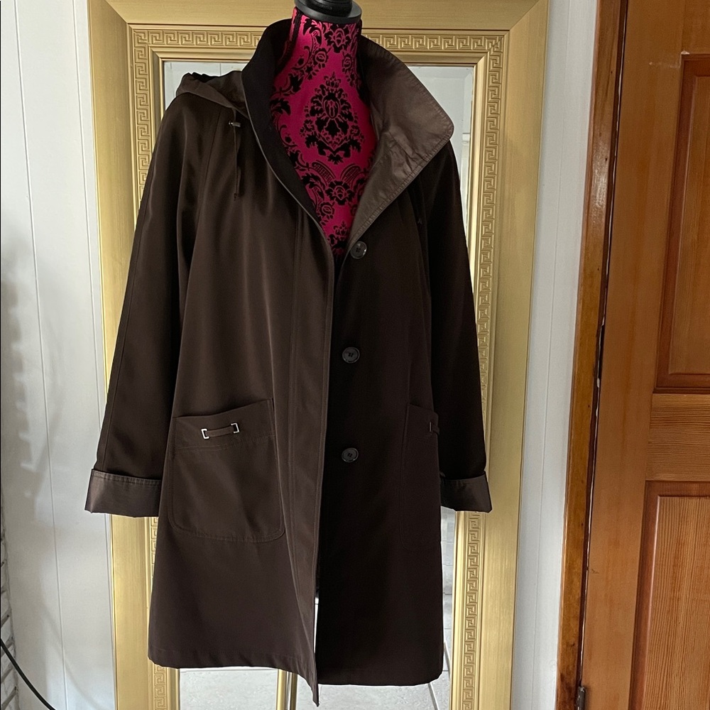 Gallery Chocolate Brown Trench Coat